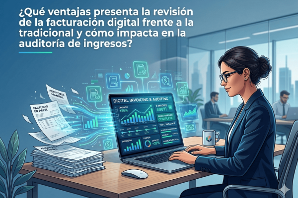 ¿Qué ventajas presenta la revisión de la facturación digital frente a la tradicional y cómo impacta en la auditoría de ingresos?